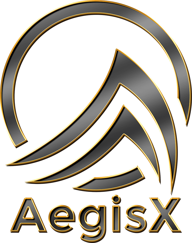 AegisX - LOGO - gold frame re 2